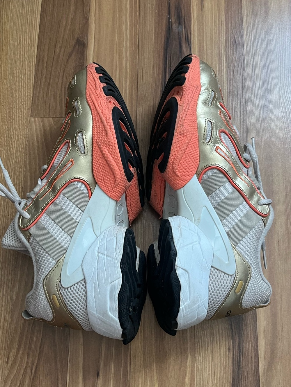 Adidas EQT Gazelle Bliss Gold Coral Sneakers EE7747 Men's Size 9 - Picture 6 of 9